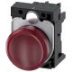 Indicatore luminoso, 22 mm, rotondo, in plastica, colore rosso, gemma, liscia, AC 110 V product photo Photo 01 2XS