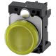 Indicatore luminoso, 22 mm, rotondo, in plastica, colore giallo, gemma, liscia, AC 110 V product photo Photo 01 2XS