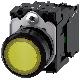 Pulsante, illuminato, 22 mm, rotondo, in plastica, colore giallo, 1NO, AC 230 V product photo Photo 01 2XS