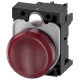 Indicatore luminoso, 22 mm, rotondo, in plastica, colore rosso, gemma, liscia, AC 230 V product photo Photo 01 2XS