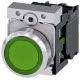 Pulsante, illuminato, 22 mm, rotondo, in metallo lucido, colore verde, bottone, 1NO product photo Photo 01 2XS