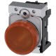 Indicatore luminoso, 22 mm, rotondo, in metallo lucido, colore ambra, gemma, liscia, AC/DC 24 V product photo Photo 01 2XS