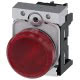 Indicatore luminoso, 22 mm, rotondo, in metallo lucido, colore rosso, gemma, liscia, AC/DC 24 V product photo Photo 01 2XS