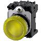 Indicatore luminoso, 22 mm, rotondo, in metallo lucido, colore giallo, gemma, liscia, AC/DC 24 V product photo Photo 01 2XS