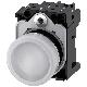 Indicatore luminoso, 22 mm, rotondo, in metallo lucido, colore bianco, gemma, liscia, AC/DC 24 V product photo Photo 01 2XS