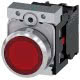pulsante luminoso, 22 mm, rotondo, in metallo, lucido, rosso, bottone, piatto, a product photo Photo 01 2XS