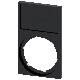 Portatarghetta, cornice squadrata in basso, colore nero, per targhetta identificativa 17,5 x 27 mm product photo Photo 01 2XS