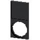 Portatarghetta, cornice squadrata in basso, colore nero, per targhetta identificativa 27 x 27 mm product photo Photo 01 2XS
