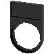 Portatarghetta, piatto, arrotondato, colore nero, per targhetta identificativa 12,5 x 27 mm product photo Photo 01 2XS