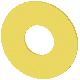 Disco targhetta per ARRESTO DI EMERGENZA, giallo, senza iscrizione, diametro esterno 60 mm product photo Photo 01 2XS