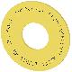 Disco targhetta per ARRESTO DI EMERGENZA, colore giallo, senza iscrizione, diametro esterno 60 mm product photo Photo 01 2XS