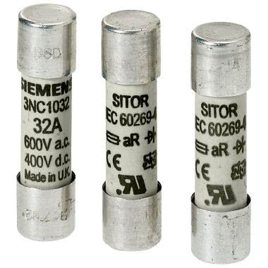Cartuccia fusibile cilindrica SITOR, 10 x 38 mm, 32 A, aR, Un AC: 600 V product photo Photo 01 3XL