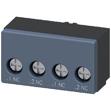 Blocchetto di contatti ausiliari, 2NC, collegamento del circuito di comando, morsetti a vite product photo Photo 01 3XL
