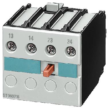 Blocchetto di contatti ausiliari, 2NO, EN 50005, a 2 poli Morsetti a vite per collegamento di contattori per comando motori product photo Photo 01 3XL