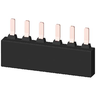 Sbarra collettrice trifase per 2 interruttori automatici S2, interdistanza modulare: 55 mm product photo Photo 01 3XL