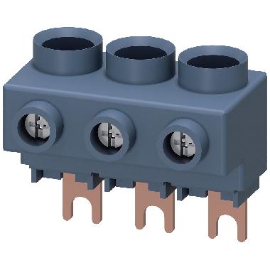 Morsetto di alimentazione trifase per sbarre collettrici trifase, collegamento dallalto, S00/S0 product photo Photo 01 3XL