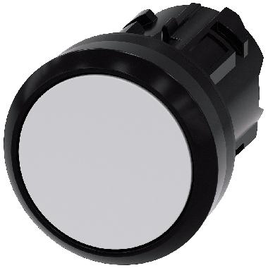 Pulsante, 22 mm, rotondo, in plastica, colore bianco, bottone product photo Photo 01 3XL