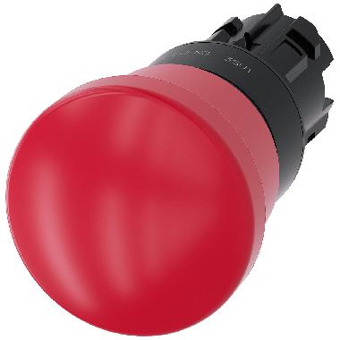 Pulsante a fungo di ARRESTO DI EMERGENZA, 22 mm, rotondo, in plastica, colore rosso product photo Photo 01 3XL