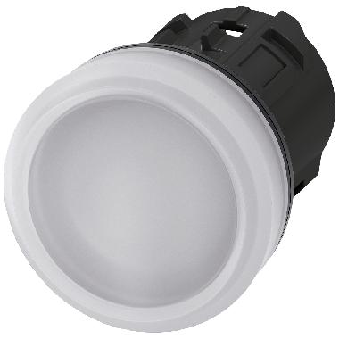 Indicatore luminoso, 22 mm, rotondo, in plastica, colore bianco, gemma, liscia product photo Photo 01 3XL