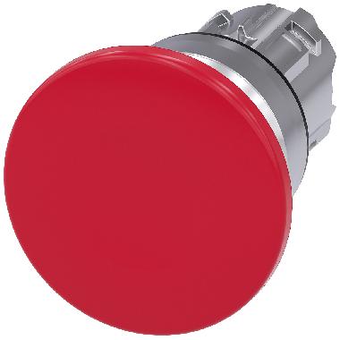Pulsante a fungo, 22 mm, rotondo, in metallo lucido, colore rosso, 40 mm product photo Photo 01 3XL