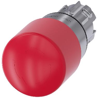 Pulsante a fungo di ARRESTO DI EMERGENZA, 22 mm, rotondo, in metallo lucido, colore rosso, 30 mm product photo Photo 01 3XL