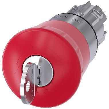 Pulsante a fungo di ARRESTO DI EMERGENZA, 22 mm, rotondo, in metallo lucido, colore rosso, con serratura Ronis product photo Photo 01 3XL