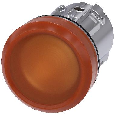 Indicatore luminoso, 22 mm, rotondo, in metallo lucido, colore ambra, gemma, liscia product photo Photo 01 3XL