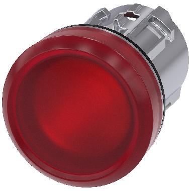 Indicatore luminoso, 22 mm, rotondo, in metallo lucido, colore rosso, gemma, liscia product photo Photo 01 3XL