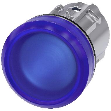 Indicatore luminoso, 22 mm, rotondo, in metallo lucido, colore blu, gemma, liscia product photo Photo 01 3XL