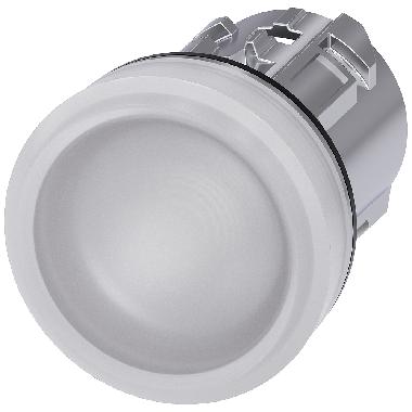 Indicatore luminoso, 22 mm, rotondo, in metallo lucido, colore bianco, gemma, liscia product photo Photo 01 3XL