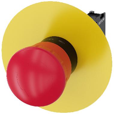 Pulsante a fungo di ARRESTO DI EMERGENZA, 22 mm, rotondo, in plastica, colore rosso, 1NC product photo Photo 01 3XL