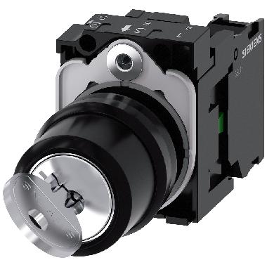 Selettore a chiave RONIS, 22 mm, rotondo, in plastica, estrazione chiave O+I, 1NO product photo Photo 01 3XL