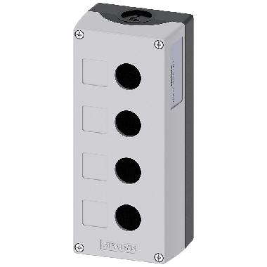 Pulsantiera per dispositivi di comando, 22 mm, rotondi, in plastica, colore grigio, 4 punti di comando product photo Photo 01 3XL