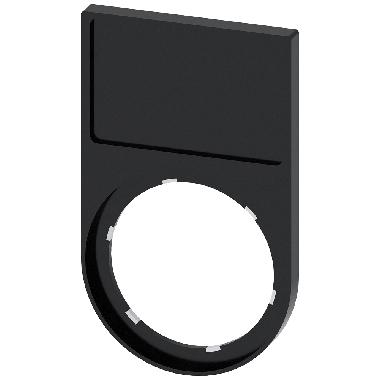 Portatarghetta, piatto, arrotondato, colore nero, per targhetta identificativa 17,5 x 27 mm product photo Photo 01 3XL