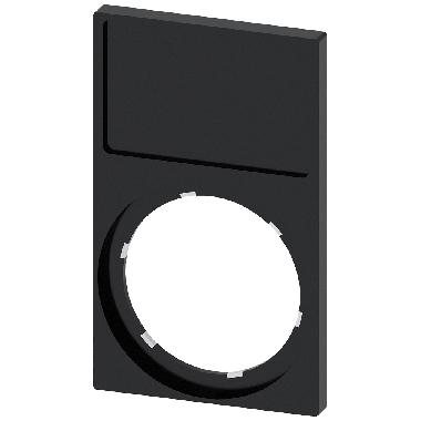 Portatarghetta, cornice squadrata in basso, colore nero, per targhetta identificativa 17,5 x 27 mm product photo Photo 01 3XL