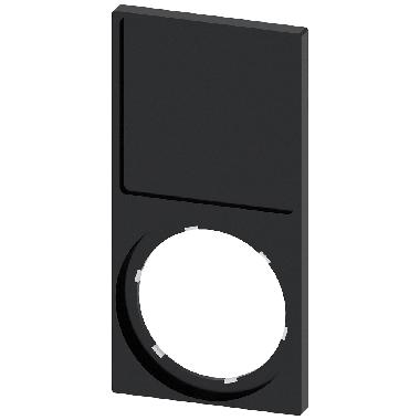 Portatarghetta, cornice squadrata in basso, colore nero, per targhetta identificativa 27 x 27 mm product photo Photo 01 3XL