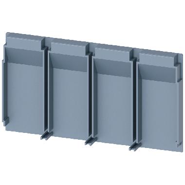 Piastra disolamento allungata, a 4 poli, 1 pezzo, accessorio per: 3VA1 100/160 product photo Photo 01 3XL