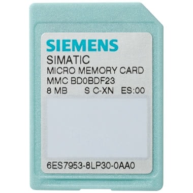 SIMATIC S7, Micro Memory card P. S7-300/C7/ET 200, 3, 3V Nflash, 2 Mbyte product photo Photo 01 3XL