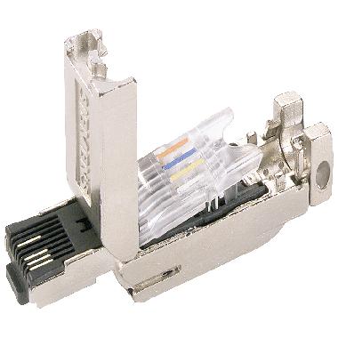 IE FC RJ45 Plug 180, connettore RJ45 con tecnica di collegam. FC, a 180°, 1 pz product photo Photo 01 3XL