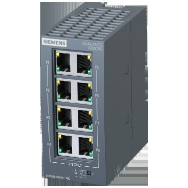 SCALANCE XB008G unmanaged Industrial Ethernet Switch per 10/100/1000 Mbit/s; per product photo Photo 01 3XL