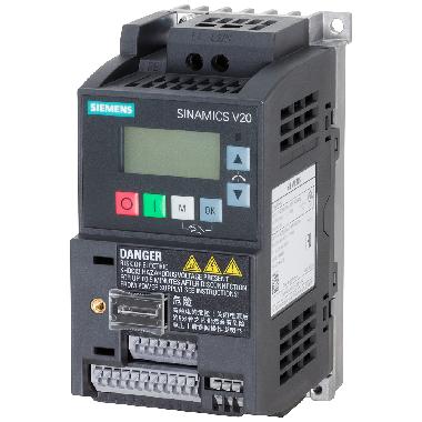 SINAMICS V20, 1 AC 200-240 V, 0,37 kW, IP20 / UL open type, FSAA, B product photo Photo 01 3XL