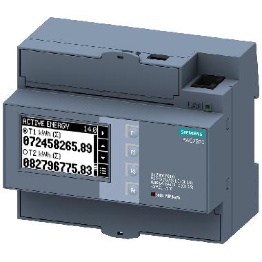 SENTRON, dispositivo di misura 7KM PAC2200, trifase, 5 A, montaggio su guida DIN, Modbus TCP product photo Photo 01 3XL