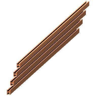 Guide profilate per sbarre di distribuzione verticali 30x40, L: 1610mm, 1 set=4 pezzi product photo Photo 01 3XL