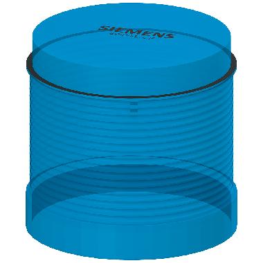 Elemento luce fissa, con LED integrato, blu, AC/DC 24 V, diametro 70 mm product photo Photo 01 3XL