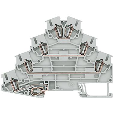 Morsetto a quattro piani per motore, con collegamento a molla, sezione: 0,08-2,5 mm² product photo Photo 01 3XL