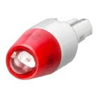 Lampada LED, super luminosa, colore rosso, attacco Wedge, W2 x 4,6 d, tensione nominale AC/DC 24 V product photo