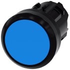 Pulsante, 22 mm, rotondo, in plastica, colore blu, bottone product photo