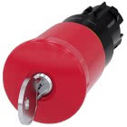 Pulsante a fungo di ARRESTO DI EMERGENZA, 22 mm, rotondo, in plastica, colore rosso, con serratura CES product photo