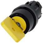 Selettore a chiave O.M.R., 22 mm, rotondo, in plastica, colore giallo, estrazione chiave O product photo
