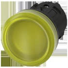 Indicatore luminoso, 22 mm, rotondo, in plastica, colore giallo, gemma, liscia product photo